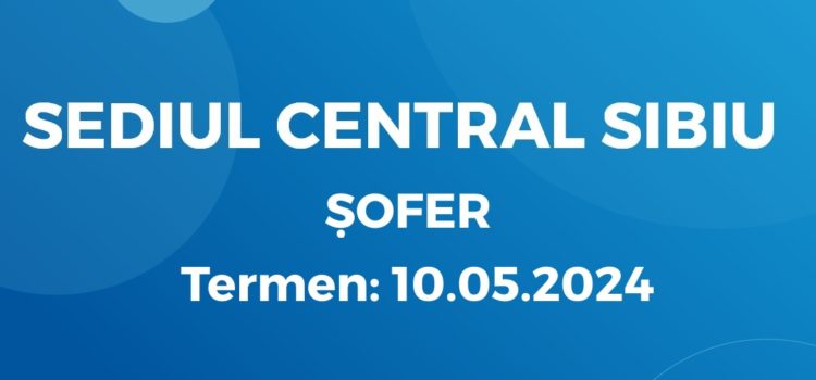 Șofer (30.04.2024)