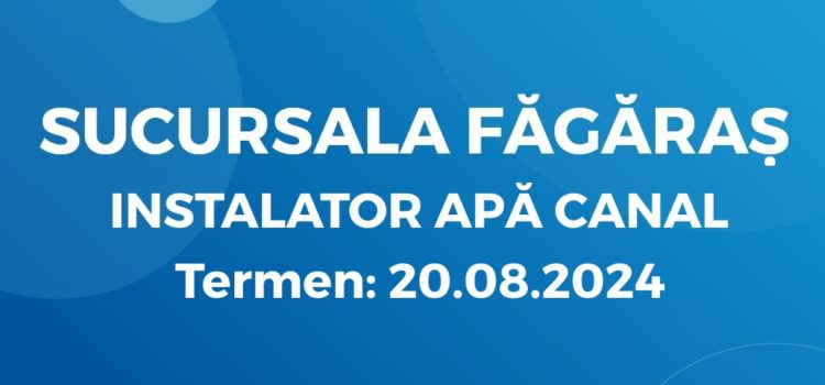 Instalator Apă Canal (19.08.2024)