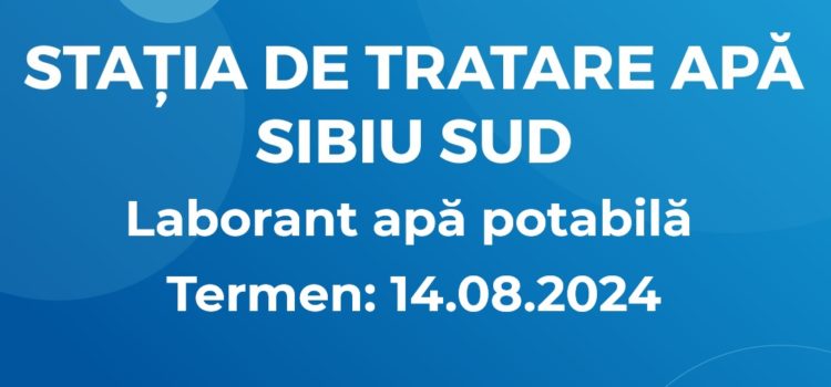 Laborant apă potabilă (08.08.2024)