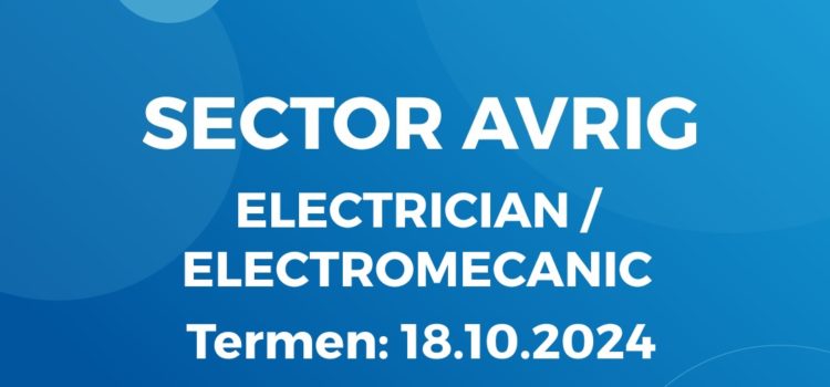 Electrician – Electromecanic Sector Avrig (11.10.24)