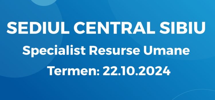 Specialist Resurse Umane (15.10.2024)