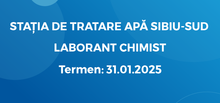 Laborant Chimist (17.01.2025)