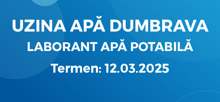 Laborant Apă Potabilă (26.02.2025)
