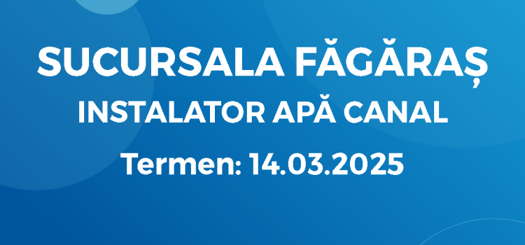 Instalator Apă Canal (04.03.2025)
