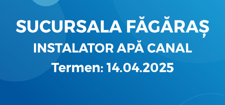 Instalator Apă Canal (01.04.2025)