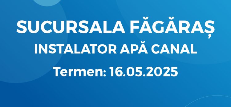 Instalator Apă Canal (07.05.2025)