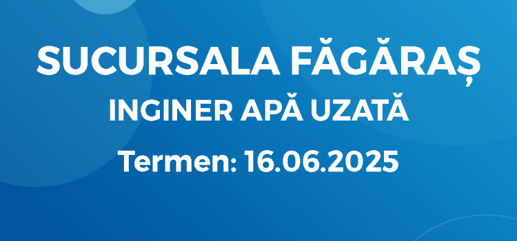 Inginer Apă Uzată (30.05.2025)