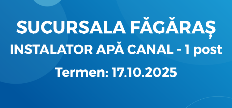 Instalator Apă Canal Făgăraș (06.10.25)