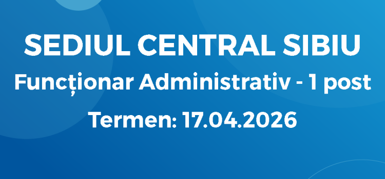 Funcționar Administrativ (02.04.2026) Funcționar Administrativ (02.04.2026)