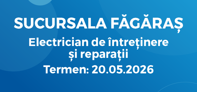 Electrician de întreținere și reparații (08.05.26)