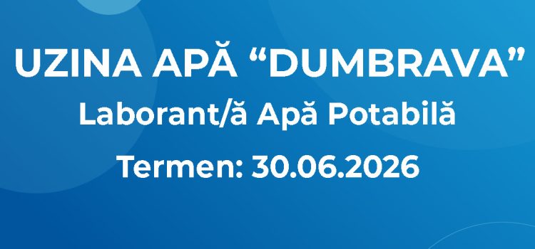 Laborant/ă Apă Potabilă 19.06.2026 Laborant/ă Apă Potabilă 19.06.2026