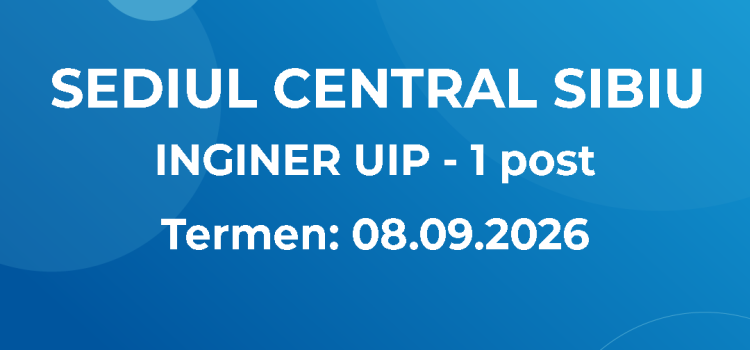 Inginer UIP (27.08.2026)