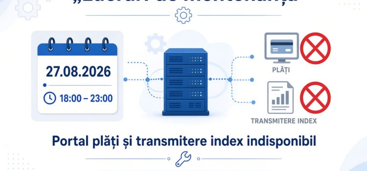 Indisponibilitatea temporară a serviciilor online – 27 august 2026